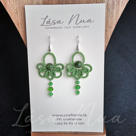 Conamara marble tatted earrings