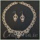 Necklace and earing set (cream)