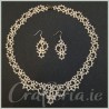 Necklace and earing set (cream)