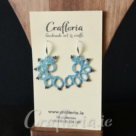 Metallic blue earrings