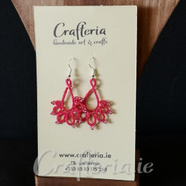 Fuschia pink earrings